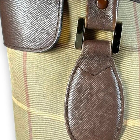 Burberrys Vintage Nova Check Leather Trimmed Large Tote with COA - Picture 7 of 16